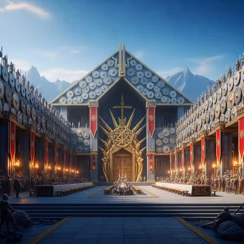 Norse Grand Hall Throne Room